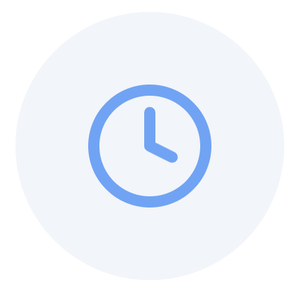 Clock icon indicating time management